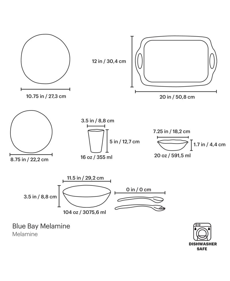 PDP Visual BlueBayMelamine 20PPS